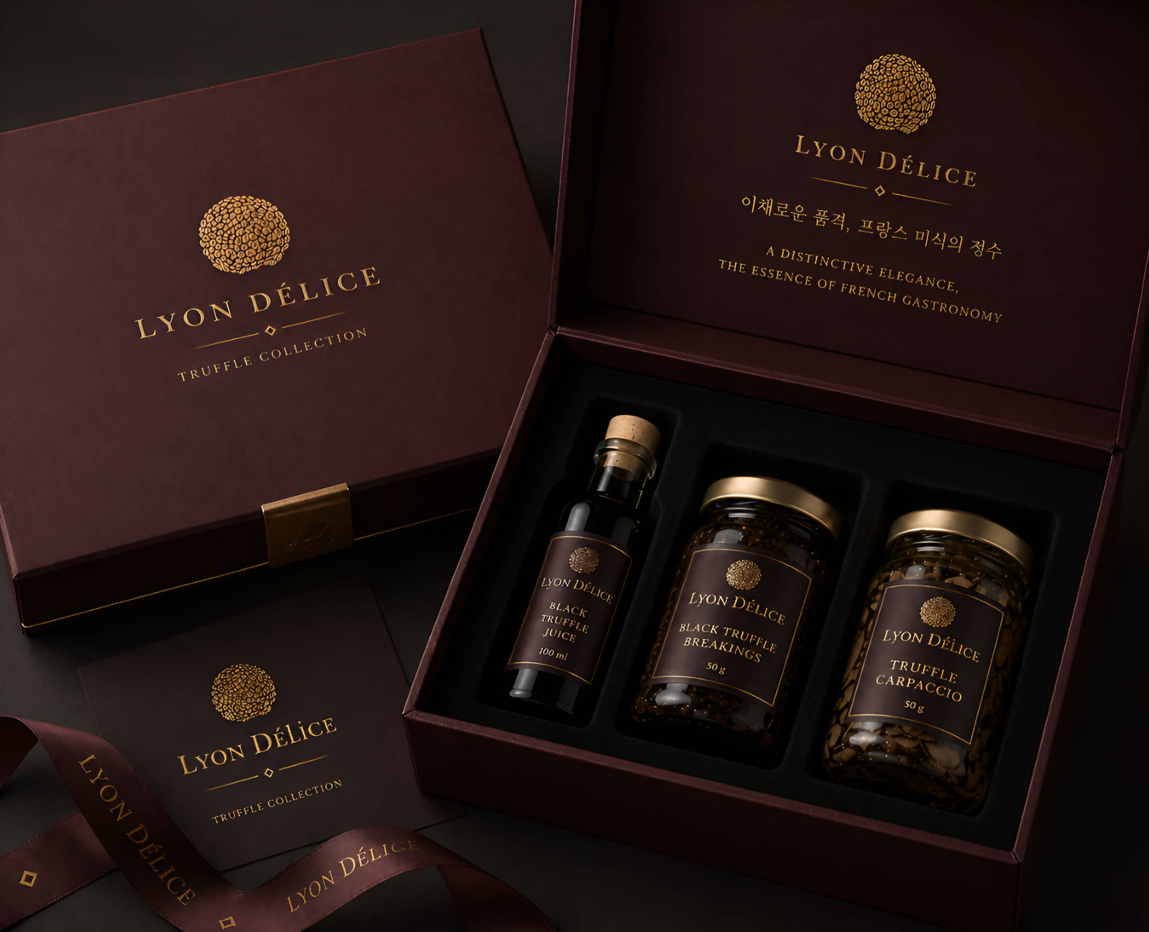 Processed French truffle range pieces carpaccio brisures in jars - Lyon Délice Korea 리옹 델리스